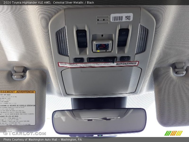 Celestial Silver Metallic / Black 2020 Toyota Highlander XLE AWD