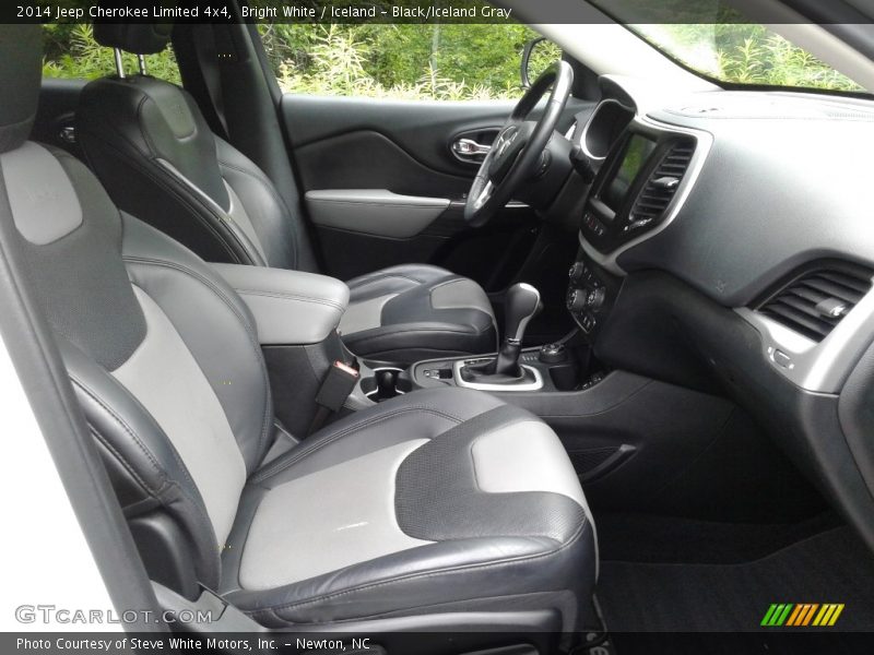 Bright White / Iceland - Black/Iceland Gray 2014 Jeep Cherokee Limited 4x4
