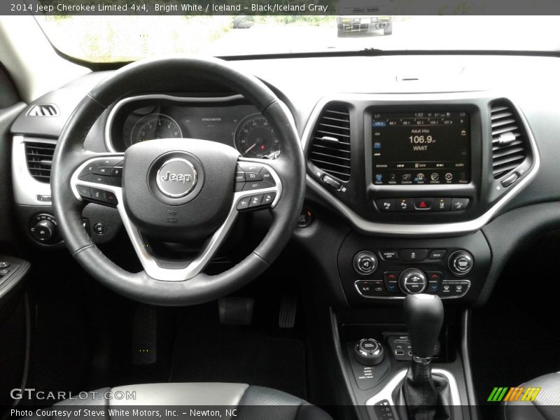 Bright White / Iceland - Black/Iceland Gray 2014 Jeep Cherokee Limited 4x4