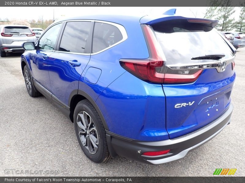 Aegean Blue Metallic / Black 2020 Honda CR-V EX-L AWD
