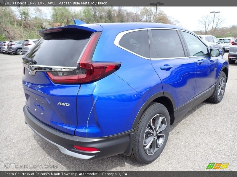 Aegean Blue Metallic / Black 2020 Honda CR-V EX-L AWD