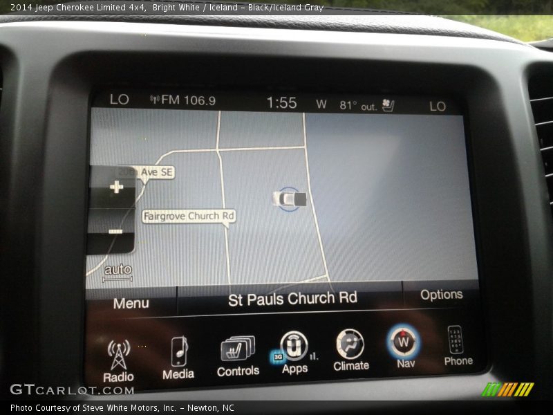 Bright White / Iceland - Black/Iceland Gray 2014 Jeep Cherokee Limited 4x4