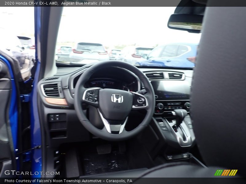 Aegean Blue Metallic / Black 2020 Honda CR-V EX-L AWD