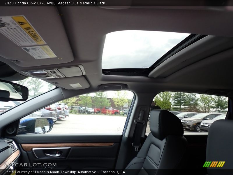 Aegean Blue Metallic / Black 2020 Honda CR-V EX-L AWD