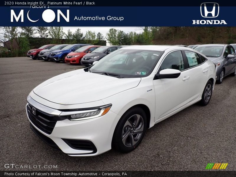 Platinum White Pearl / Black 2020 Honda Insight EX