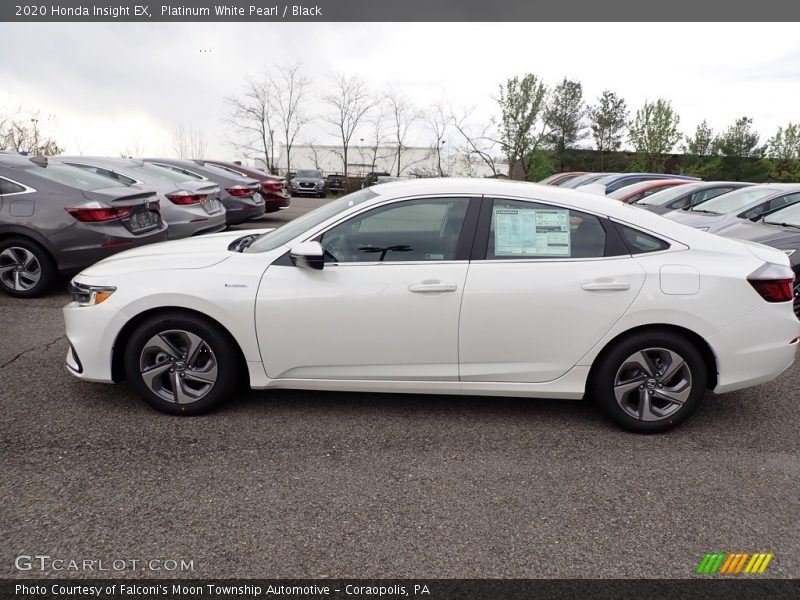 Platinum White Pearl / Black 2020 Honda Insight EX