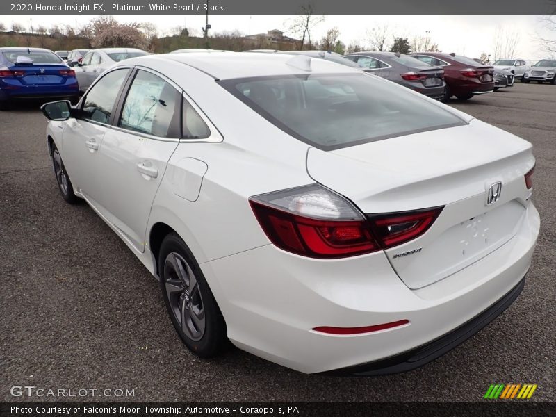 Platinum White Pearl / Black 2020 Honda Insight EX