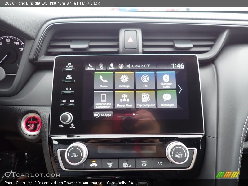 Platinum White Pearl / Black 2020 Honda Insight EX