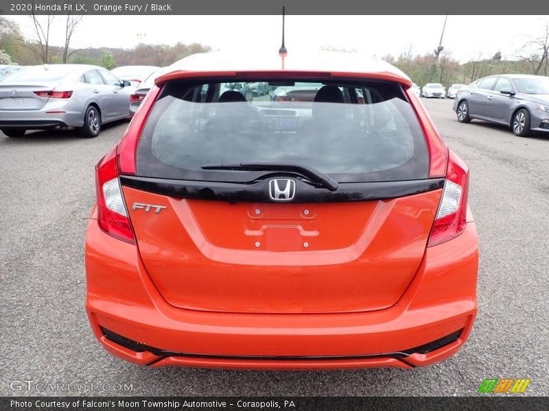Orange Fury / Black 2020 Honda Fit LX