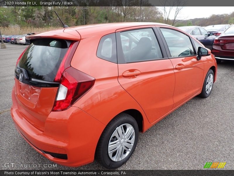 Orange Fury / Black 2020 Honda Fit LX