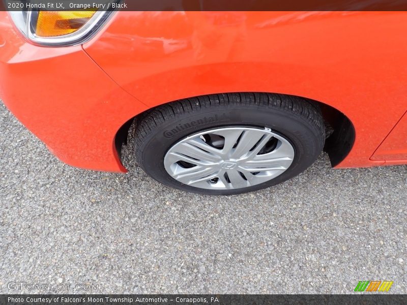 Orange Fury / Black 2020 Honda Fit LX