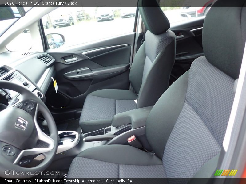 Orange Fury / Black 2020 Honda Fit LX