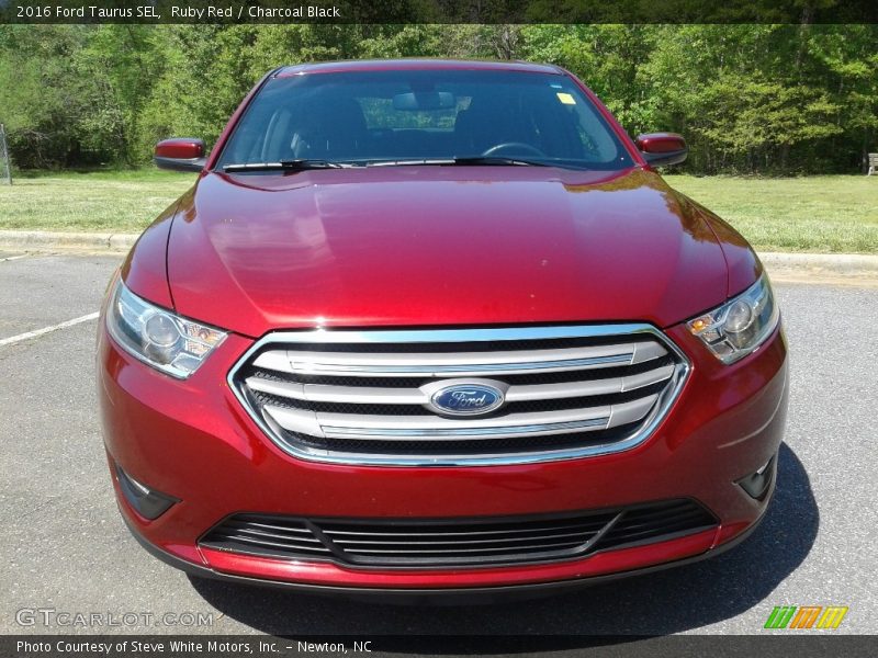 Ruby Red / Charcoal Black 2016 Ford Taurus SEL