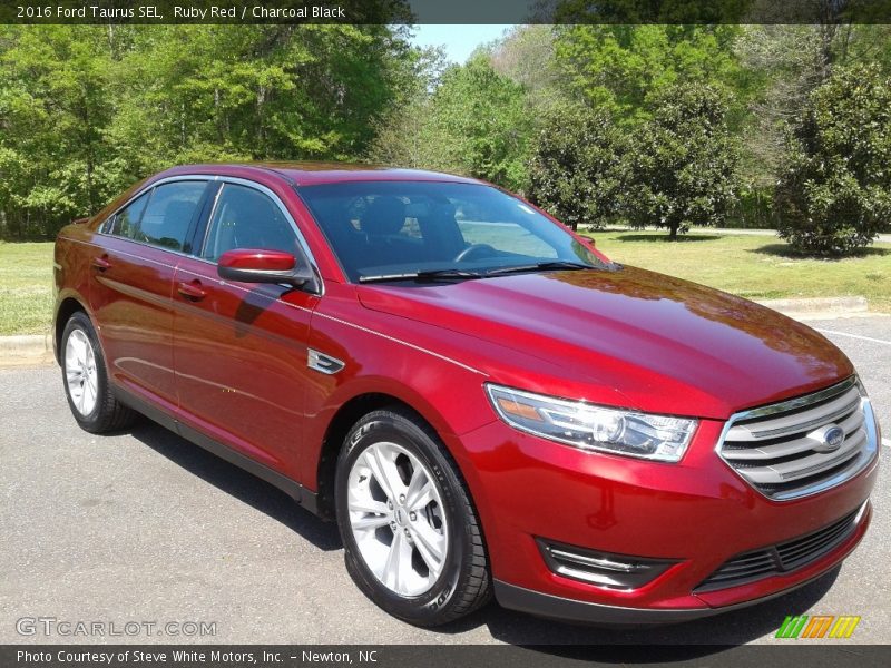 Ruby Red / Charcoal Black 2016 Ford Taurus SEL