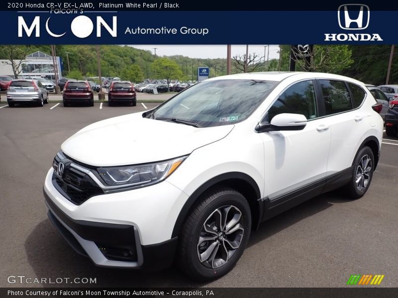 Platinum White Pearl / Black 2020 Honda CR-V EX-L AWD