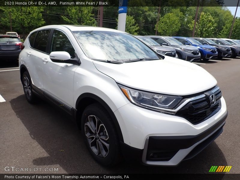 Platinum White Pearl / Black 2020 Honda CR-V EX-L AWD