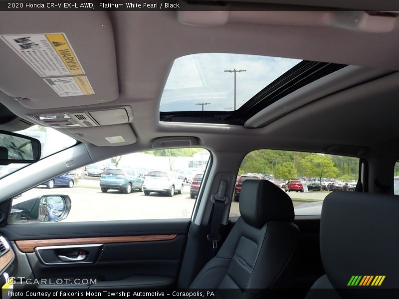 Platinum White Pearl / Black 2020 Honda CR-V EX-L AWD