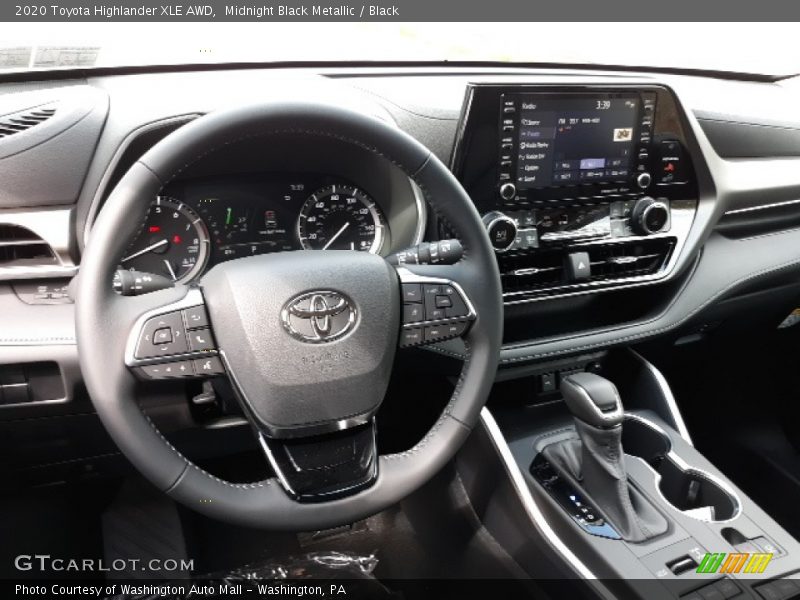 Midnight Black Metallic / Black 2020 Toyota Highlander XLE AWD