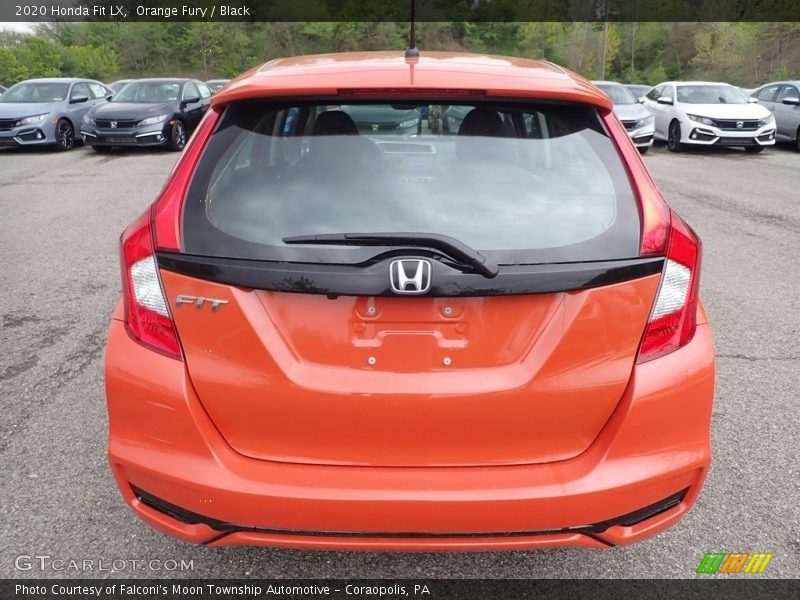 Orange Fury / Black 2020 Honda Fit LX