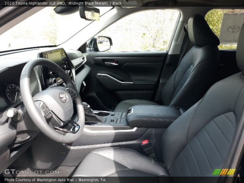 Midnight Black Metallic / Black 2020 Toyota Highlander XLE AWD