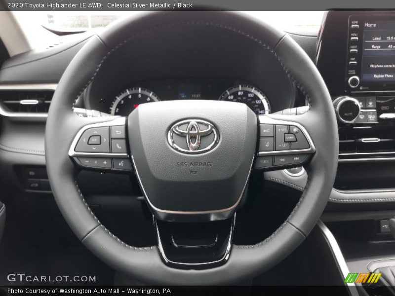 Celestial Silver Metallic / Black 2020 Toyota Highlander LE AWD