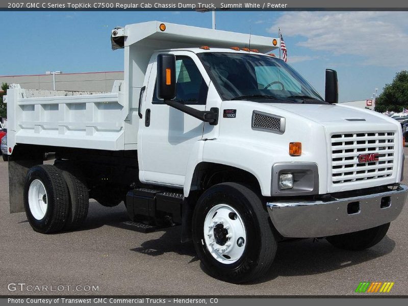 Summit White / Pewter 2007 GMC C Series TopKick C7500 Regular Cab Chassis Dump Truck