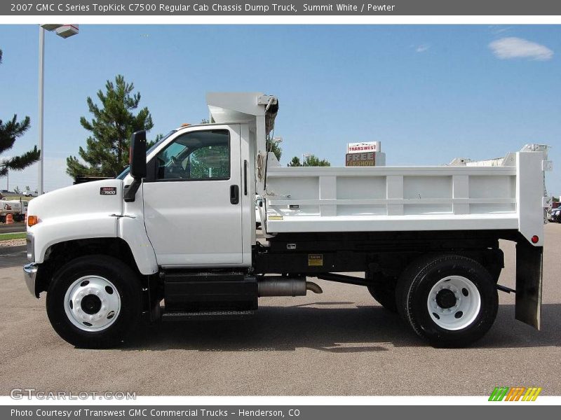 Summit White / Pewter 2007 GMC C Series TopKick C7500 Regular Cab Chassis Dump Truck