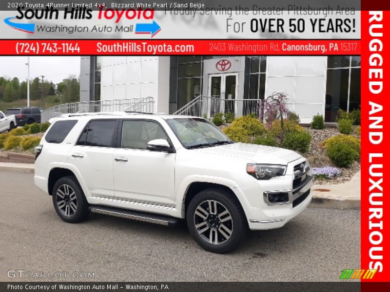 Blizzard White Pearl / Sand Beige 2020 Toyota 4Runner Limited 4x4