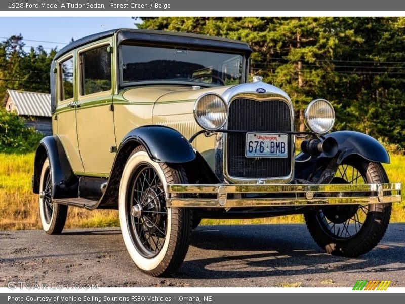 Front 3/4 View of 1928 Model A Tudor Sedan