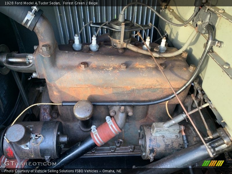  1928 Model A Tudor Sedan Engine - 201 cid Flathead 4 Cylinder