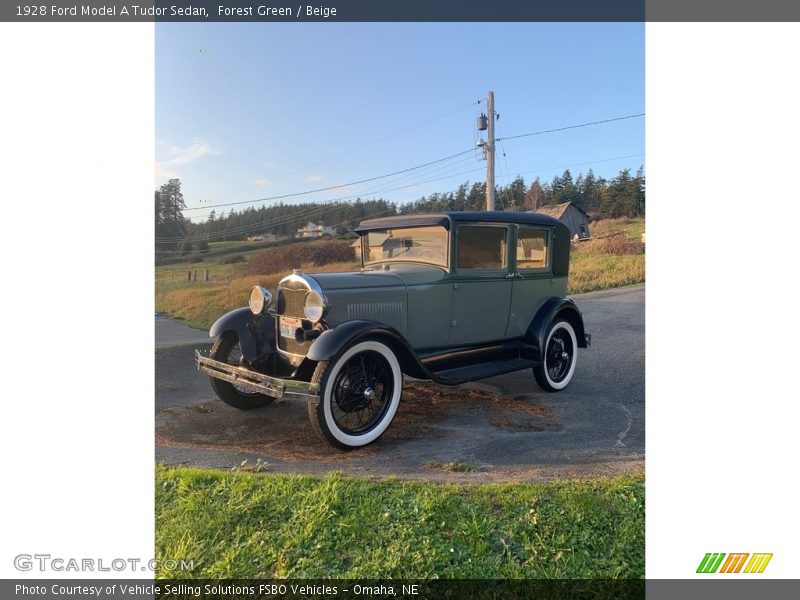 Forest Green / Beige 1928 Ford Model A Tudor Sedan