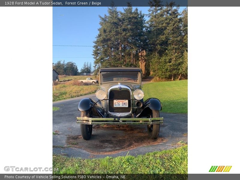 Forest Green / Beige 1928 Ford Model A Tudor Sedan
