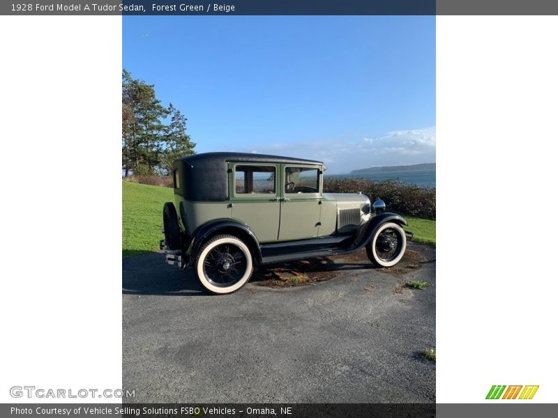 Forest Green / Beige 1928 Ford Model A Tudor Sedan