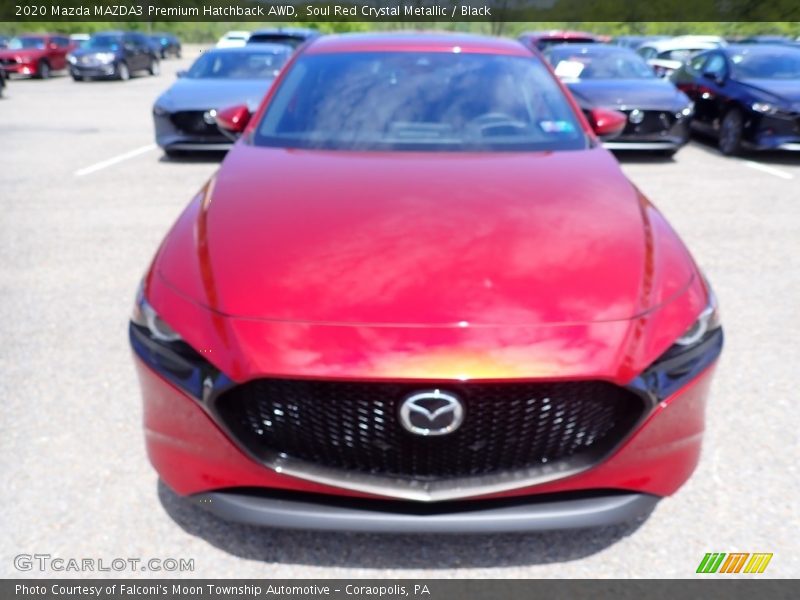 Soul Red Crystal Metallic / Black 2020 Mazda MAZDA3 Premium Hatchback AWD