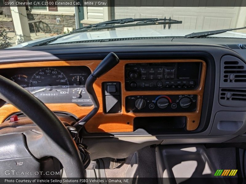 White / Gray 1995 Chevrolet C/K C1500 Extended Cab