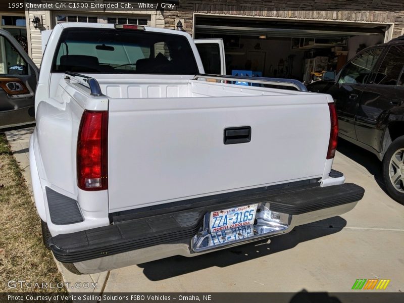 White / Gray 1995 Chevrolet C/K C1500 Extended Cab