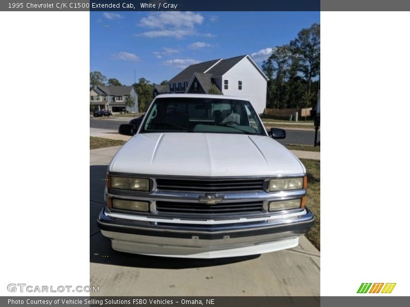 White / Gray 1995 Chevrolet C/K C1500 Extended Cab