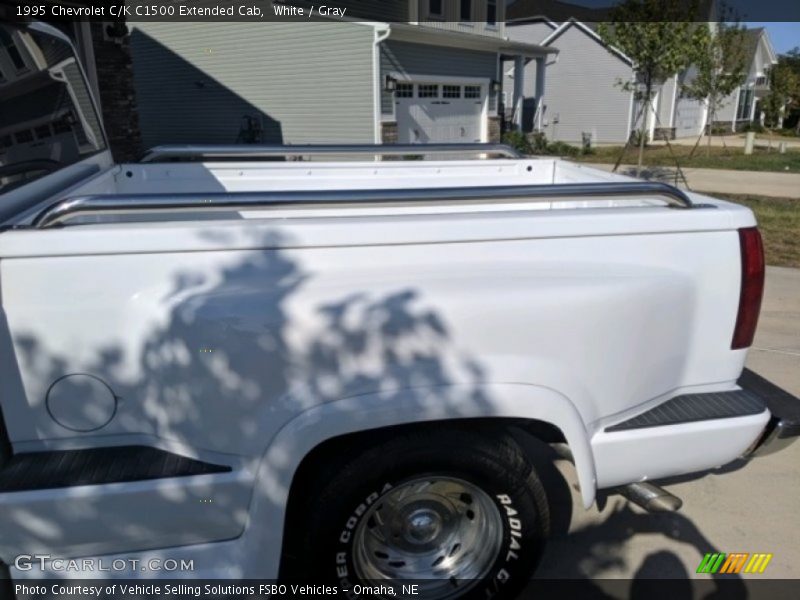 White / Gray 1995 Chevrolet C/K C1500 Extended Cab