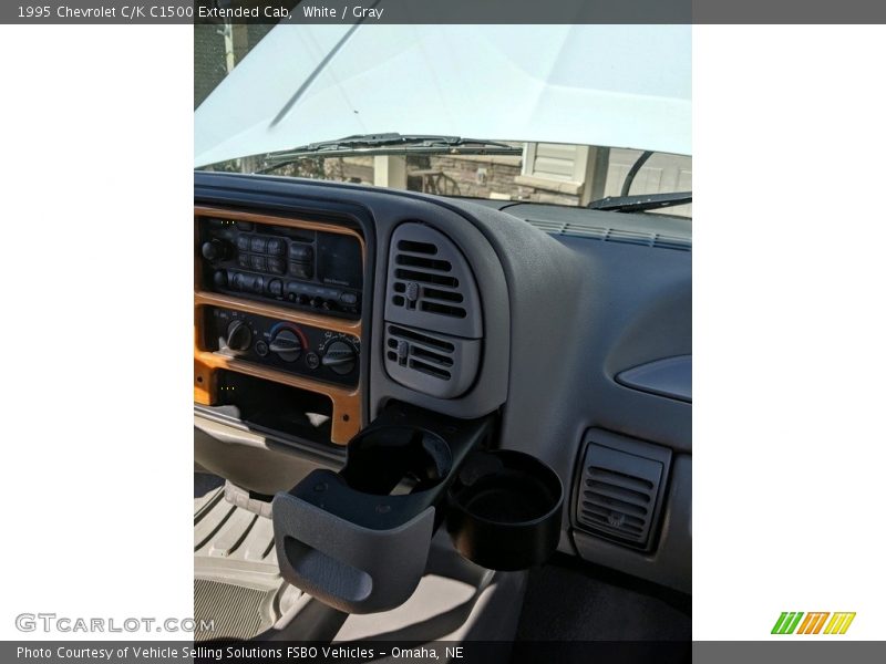White / Gray 1995 Chevrolet C/K C1500 Extended Cab