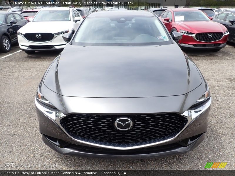 Machine Gray Metallic / Black 2020 Mazda MAZDA3 Preferred Sedan AWD