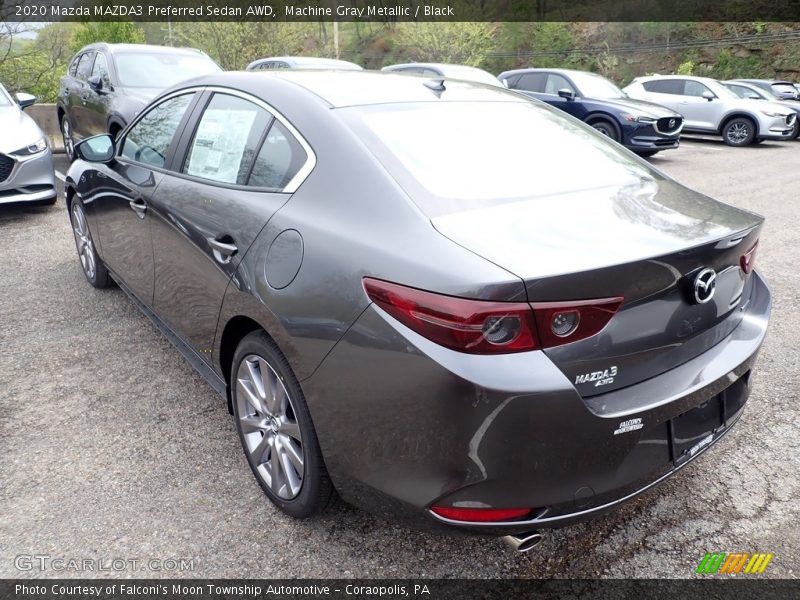 Machine Gray Metallic / Black 2020 Mazda MAZDA3 Preferred Sedan AWD