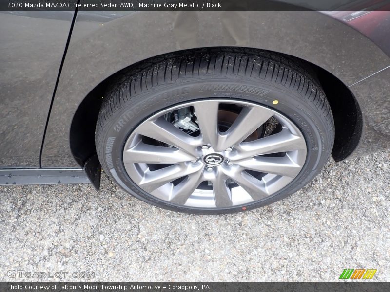 Machine Gray Metallic / Black 2020 Mazda MAZDA3 Preferred Sedan AWD