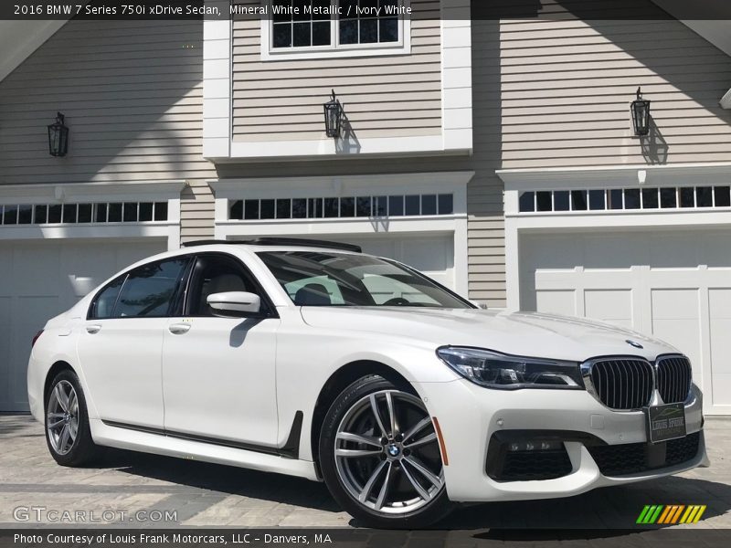Mineral White Metallic / Ivory White 2016 BMW 7 Series 750i xDrive Sedan