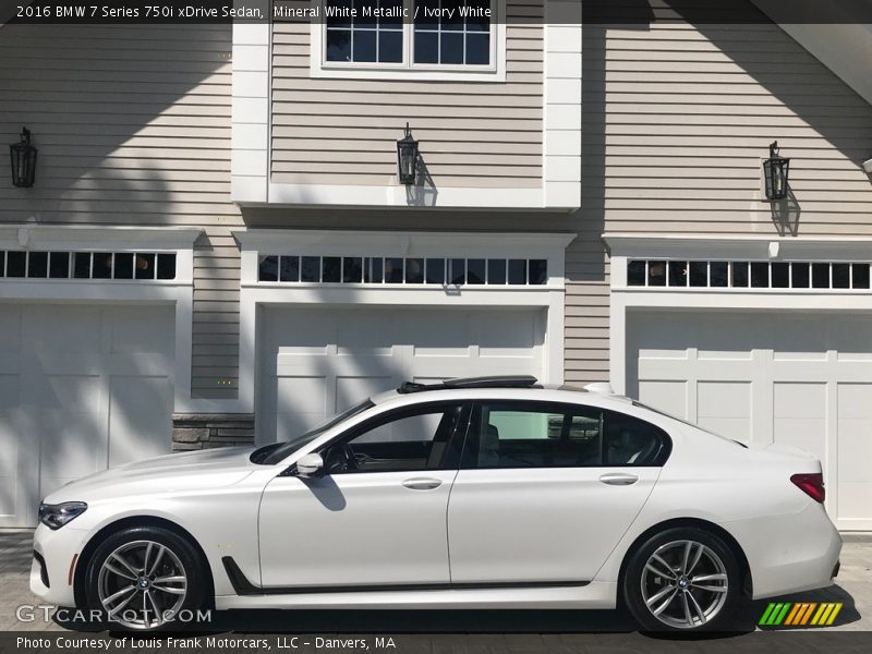 Mineral White Metallic / Ivory White 2016 BMW 7 Series 750i xDrive Sedan