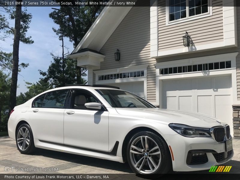 Mineral White Metallic / Ivory White 2016 BMW 7 Series 750i xDrive Sedan