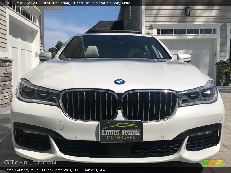 Mineral White Metallic / Ivory White 2016 BMW 7 Series 750i xDrive Sedan