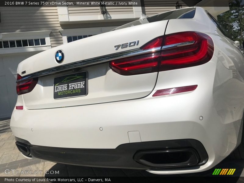 Mineral White Metallic / Ivory White 2016 BMW 7 Series 750i xDrive Sedan