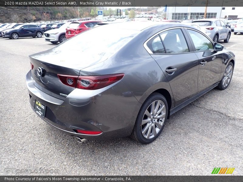 Machine Gray Metallic / Black 2020 Mazda MAZDA3 Select Sedan AWD