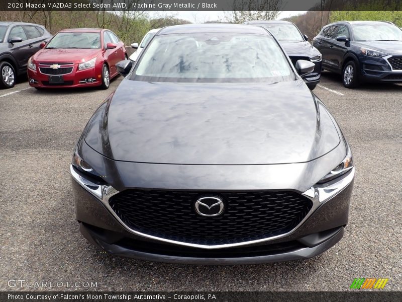 Machine Gray Metallic / Black 2020 Mazda MAZDA3 Select Sedan AWD