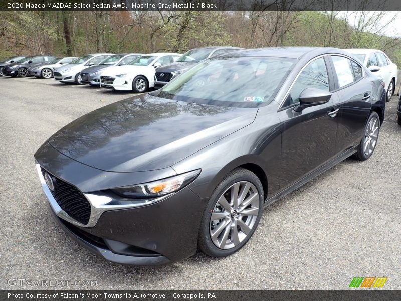 Machine Gray Metallic / Black 2020 Mazda MAZDA3 Select Sedan AWD
